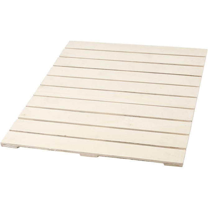 Plywood Slats Panel With Metal Brackets Home Furnishings Decorations Crafts 40x50.2x1.1 cm