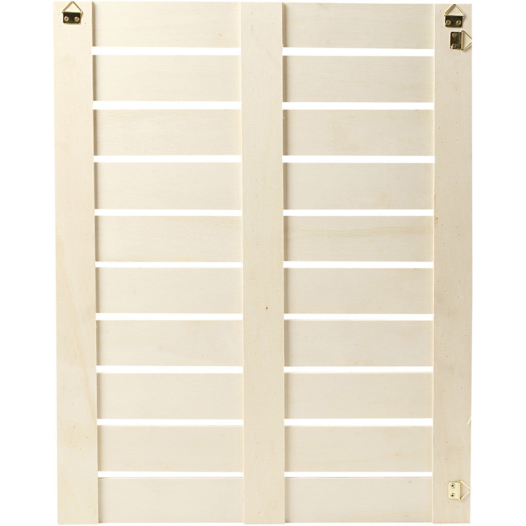 Plywood Slats Panel With Metal Brackets Home Furnishings Decorations Crafts 40x50.2x1.1 cm