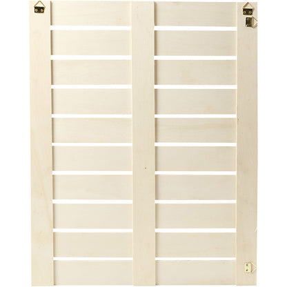 Plywood Slats Panel With Metal Brackets Home Furnishings Decorations Crafts 40x50.2x1.1 cm