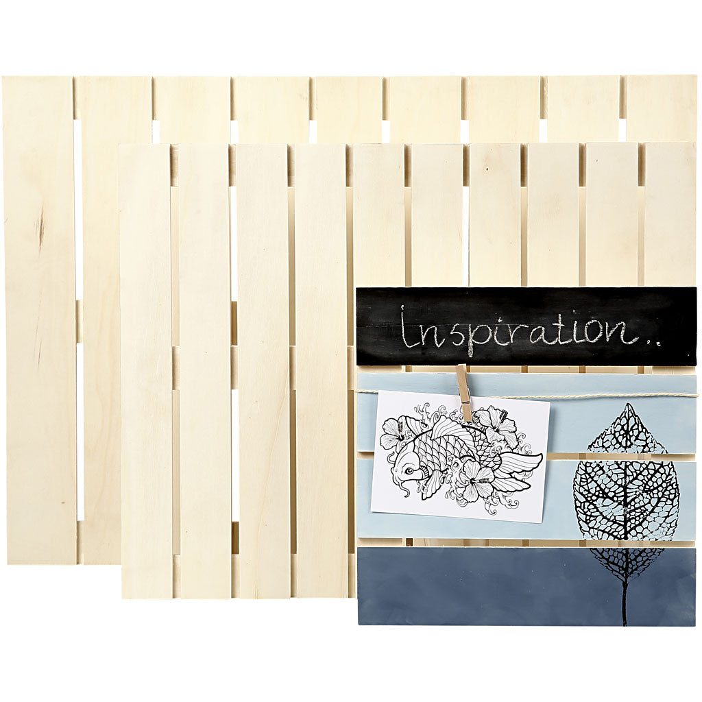 Plywood Slats Panel With Metal Brackets Home Furnishings Decorations Crafts 40x50.2x1.1 cm