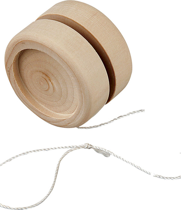 Wooden Yo-Yo With Moulded Edge Toys Deocration Crafts H: 3cm D: 5cm