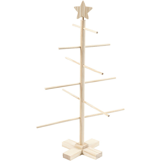 Solid Wood Self Assemble Christmas Tree Decoration Crafts W: 40.5 cm H: 60 cm