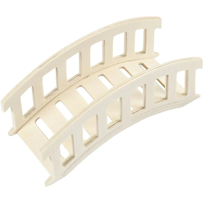 Bridge Small Arched Wooden | Model Making Crafting Doll House | 15x6x7cm