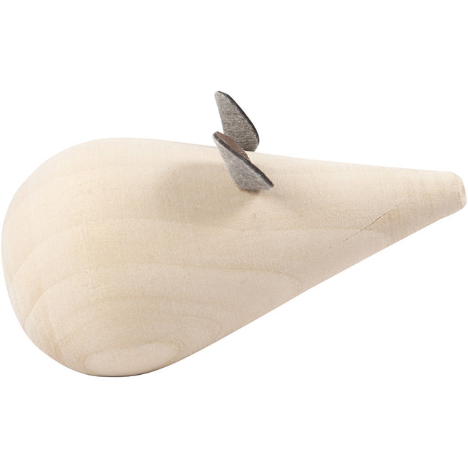 Poplar Wood Mouse With Flat Bottom Decoration Crafts L: 10 cm D: 5.5 cm