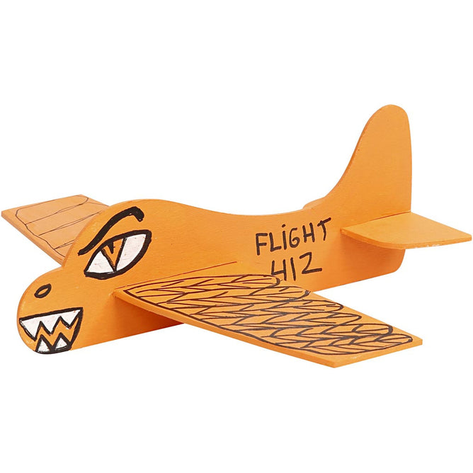 20 x Plywood Self Assemble Toy Airplanes Children Decoration Crafts 21.5x25.5 cm