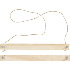 Light Wood Poster Hanger Set With Suspension Cord Hanging Home Decoration Crafts W: 25 cm