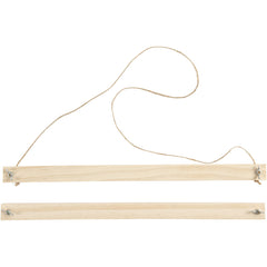 Light Wood Poster Hanger Set With Suspension Cord Hanging Home Decoration Crafts W: 33.6 cm