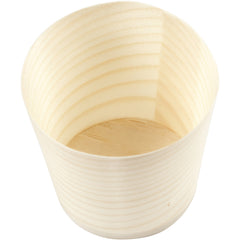 12 x Pine Wood Cups Tableware Decoration Crafts H: 6cm D: 5.5cm