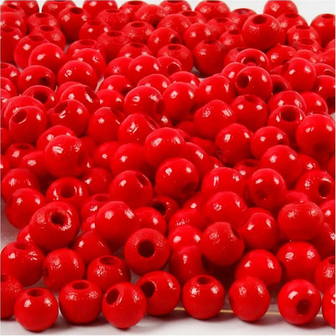 150 x Wooden Beads Assorted Colours Round Jewellery Making Supplies Crafts 5mm