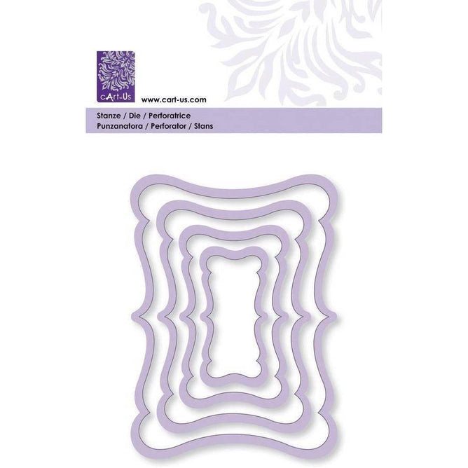 Curve Frame Rectangle All Machine Punching Embossing Stencil Decoration Craft 52-106 mm - Hobby & Crafts