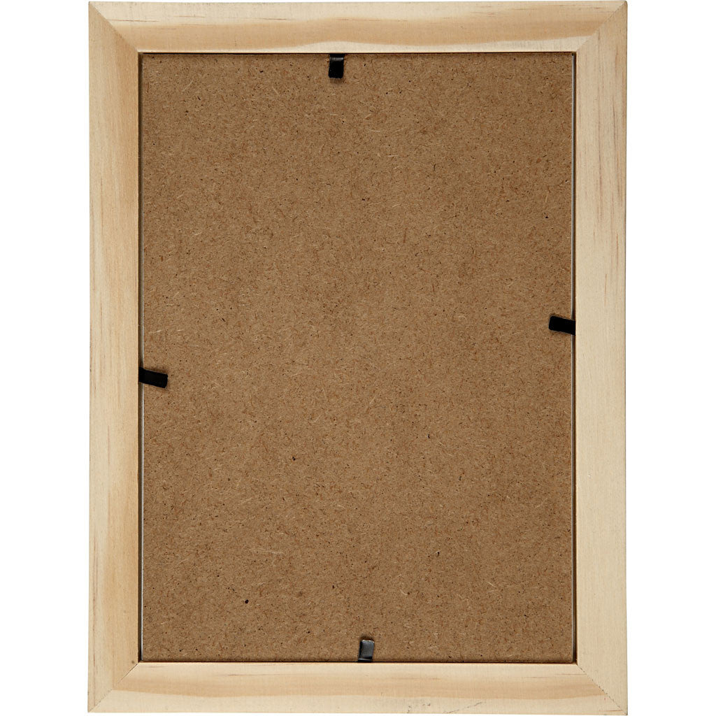 Wooden Glass Frame With Metal Hangers Hanging Home Furnshings Decoration Crafts 21x16 cm