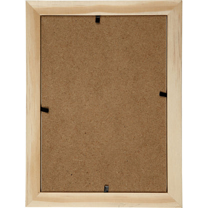 Wooden Glass Frame With Metal Hangers Hanging Home Furnshings Decoration Crafts 21x16 cm