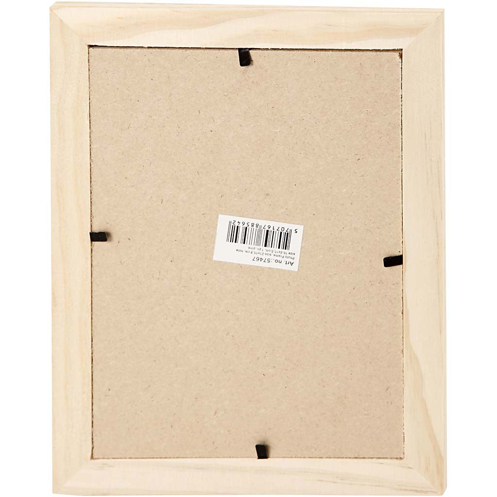 Wooden Glass Frame With Metal Hangers Hanging Home Furnshings Decoration Crafts 21x16 cm