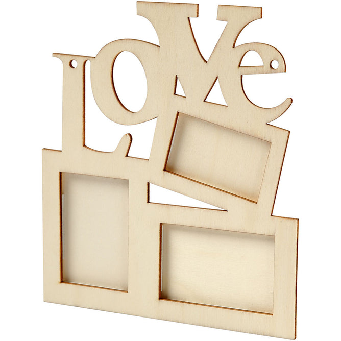 Wooden Frames Collage With Love Hanging Home Furnishings Decoration Crafts 19.6x16x0.7 cm