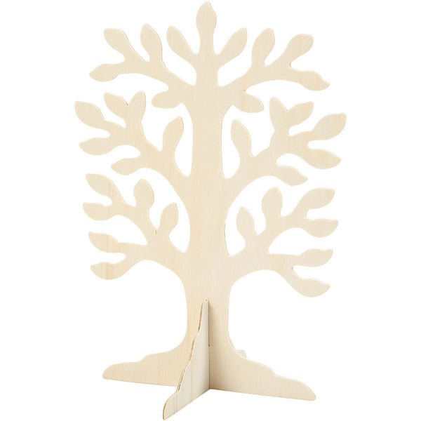 Wooden Tree With Big Crown Crossfoot Decoration Crafts 30x21.5 cm