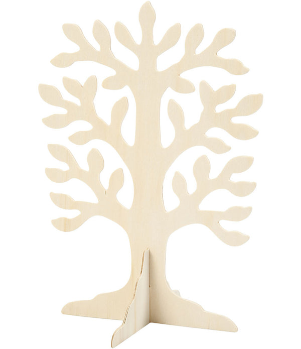 Wooden Tree With Big Crown Crossfoot Decoration Crafts 30x21.5 cm