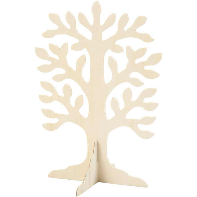 Wooden Tree With Big Crown Crossfoot Decoration Crafts 30x21.5 cm