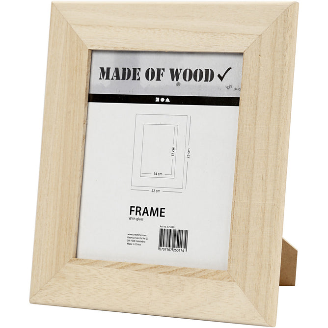 Wooden Frame With Glass Front Stand Home Furnishings Decorations Crafts 22x25 cm