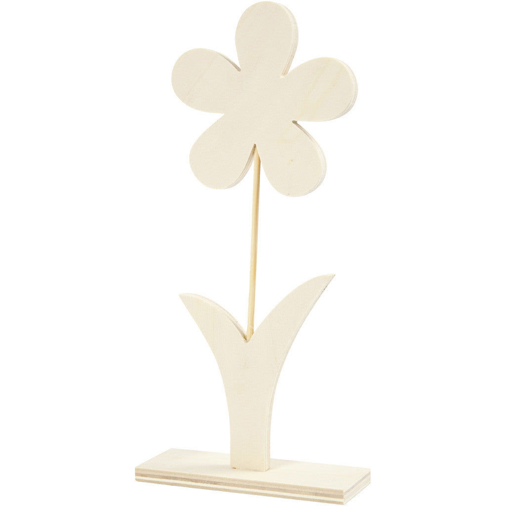 Light Wood Flower With Foot Decoration Crafts W: 13 cm H: 26 cm