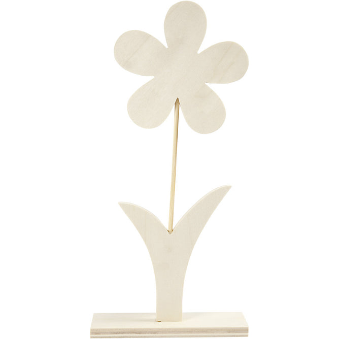 Light Wood Flower With Foot Decoration Crafts W: 13 cm H: 26 cm