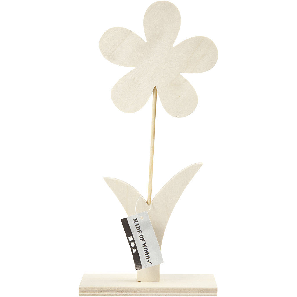 Light Wood Flower With Foot Decoration Crafts W: 13 cm H: 26 cm