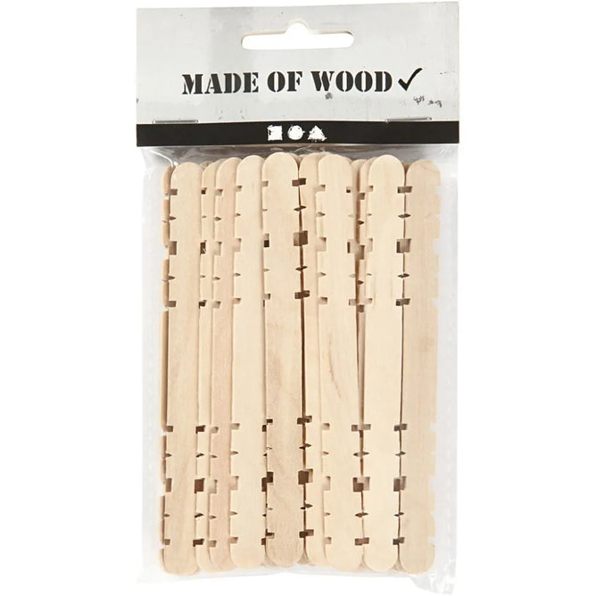 30 Birch Wood Construction Sticks 11.4cmx10mm Wooden Decoration Children Crafts