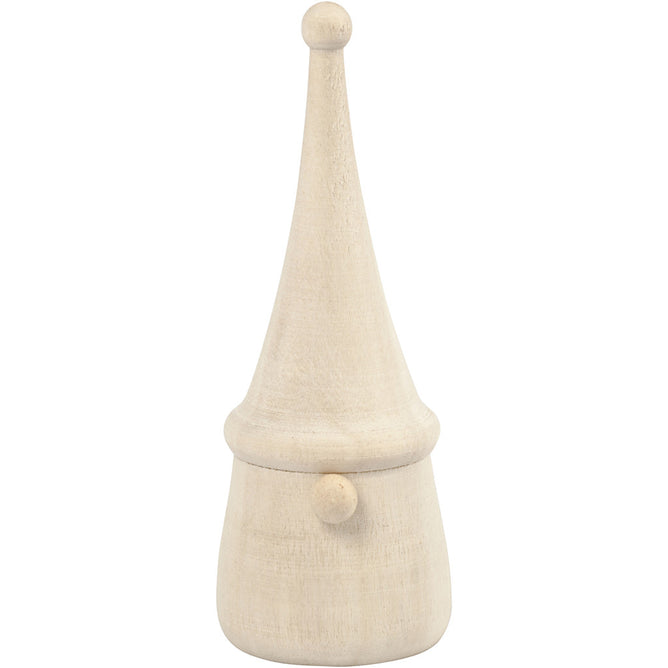 Light Wood Gnomes With Nose Long Cap Decoration Figures Crafts H: 8 cm D: 3 cm