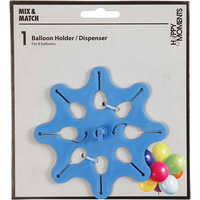 Happy Moments Blue Coloured Star Shaped Plastic Round Balloons Holder Dispenser - Hobby & Crafts