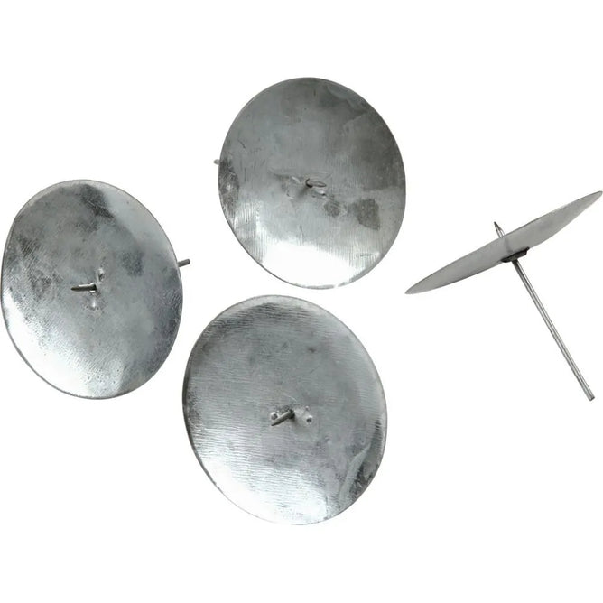 4 x Metal Round Shape Candle Holders With Spear For Christmas Decorations D: 7cm