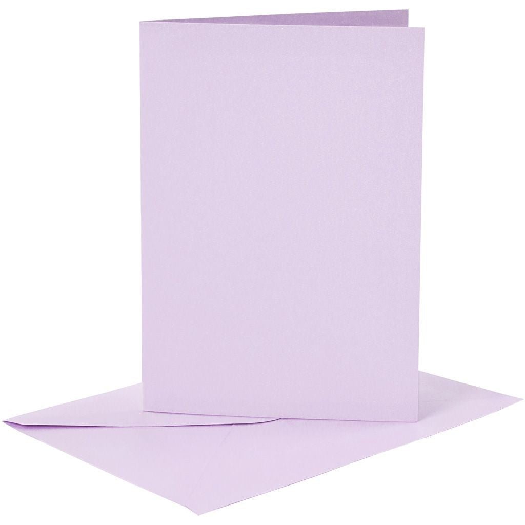 6 x Assorted Colour Rectangular Shaped Blank Cards With Envelopes Set Craft Making - Home - Crafts