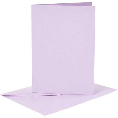 6 x Assorted Colour Rectangular Shaped Blank Cards With Envelopes Set Craft Making - Home - Crafts