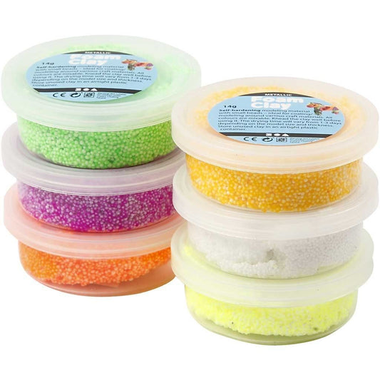 6 x Easter Theme Small Beads Modelling Material Plastic Tubs 14 g - Home - Crafts