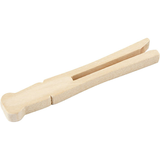 6 x Light Wood Flat Clothes Pegs Toys Dolls Making Decoration Crafts - Home - Crafts