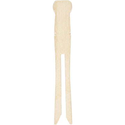6 x Light Wood Flat Clothes Pegs Toys Dolls Making Decoration Crafts - Home - Crafts