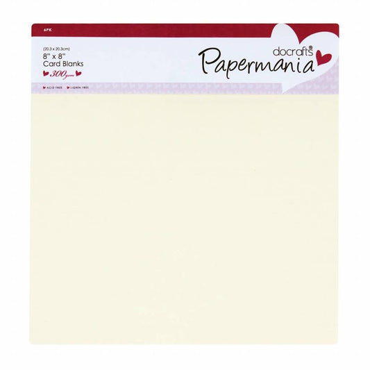 6 x Papermania Blank Cards Envelopes Pack Square Shaped Cream 20.3cm x 20.3cm Cardmaking Crafts - Home - Crafts