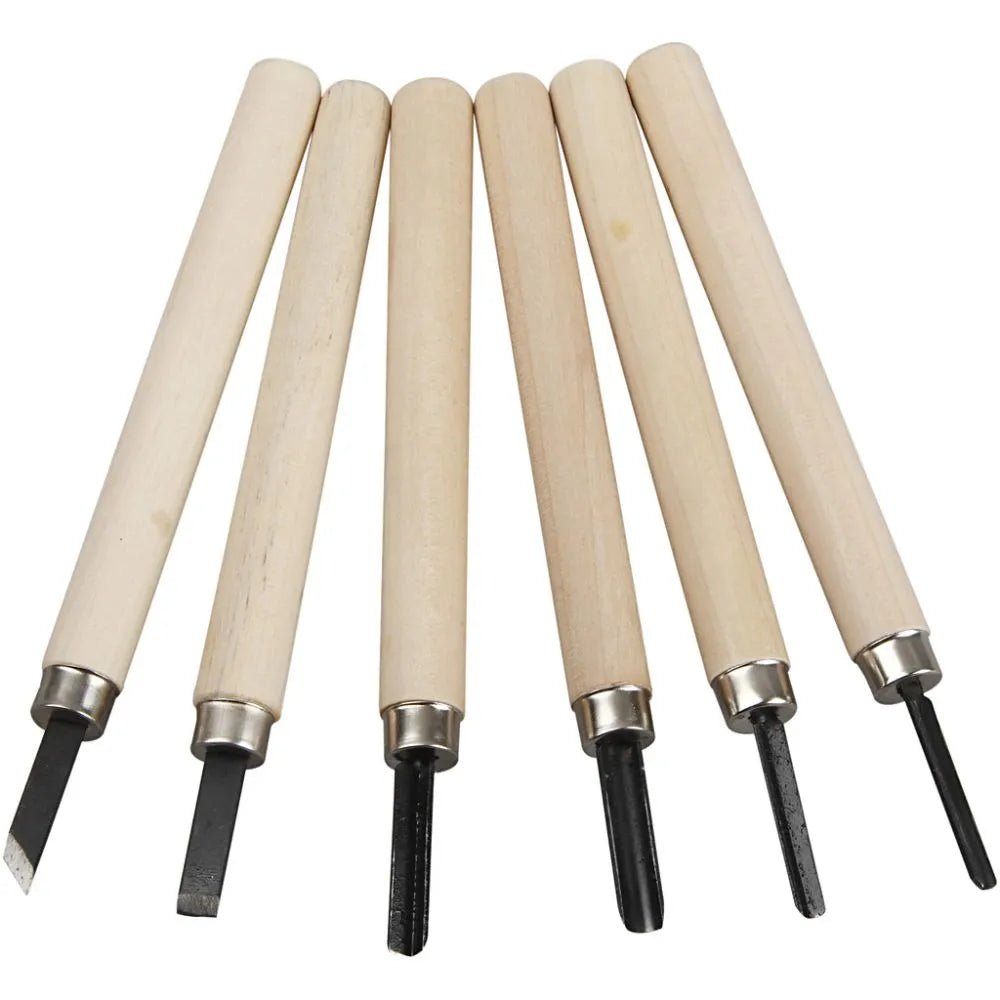 6 x Wood Carving Tools Set Sculpture Soapstone/Woodwork Chisel Craft Supplies