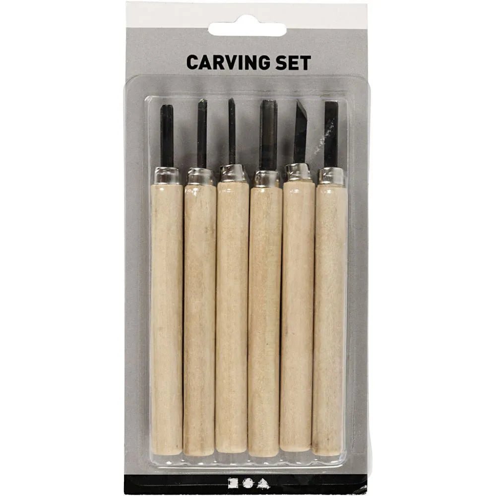 6 x Wood Carving Tools Set Sculpture Soapstone/Woodwork Chisel Craft Supplies