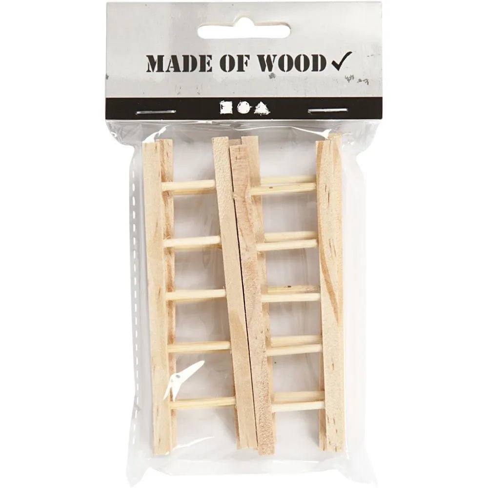 6 x Wooden 10cm Small Ladder Embellishment Decoration/Design/Create Art Craft