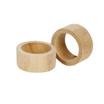 6 x Wooden Pine Craft Napkin Rings Holder Dinner Decorate Personalised Occasion - Home - Crafts