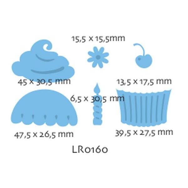 LR0160 - Marianne Creatables Stencil Die Cutting Embossing Sizzix - Cupcake Candles - Hobby & Crafts