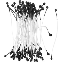 Flower Stamens 6.4cm 2mm Black White 100pc Wire Paper Flower Craft Home Decoration