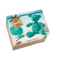 Teddy Crochet Kit | Instructions Acrylic Yarn Aluminium Crochet Hook Needle Cotton Fibre Stuffing