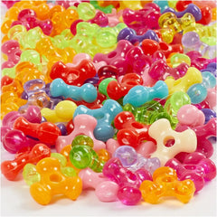 Assorted Colours Plastic Tri-Beads Jewellery Making Supplies Crafts D: 10 mm