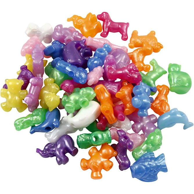 Assorted Colours Animals Shaped Plastic Beads Jewellery Making Supply Size: 25mm