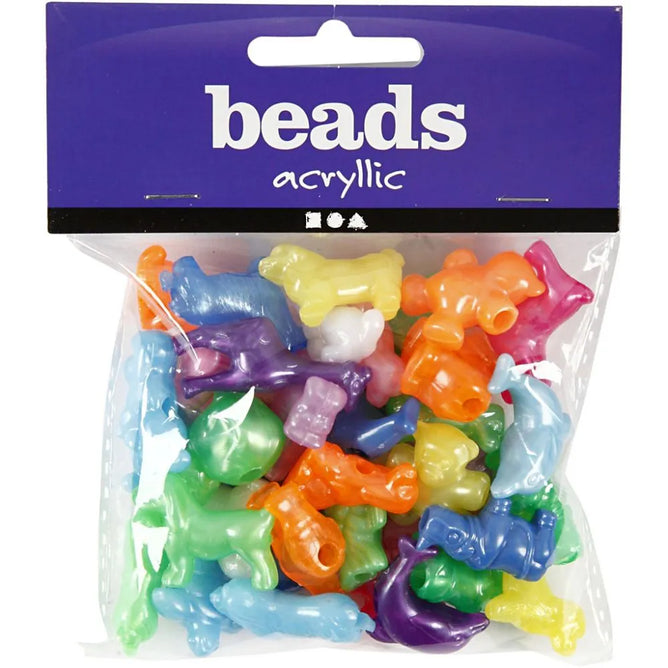 Assorted Colours Animals Shaped Plastic Beads Jewellery Making Supply Size: 25mm