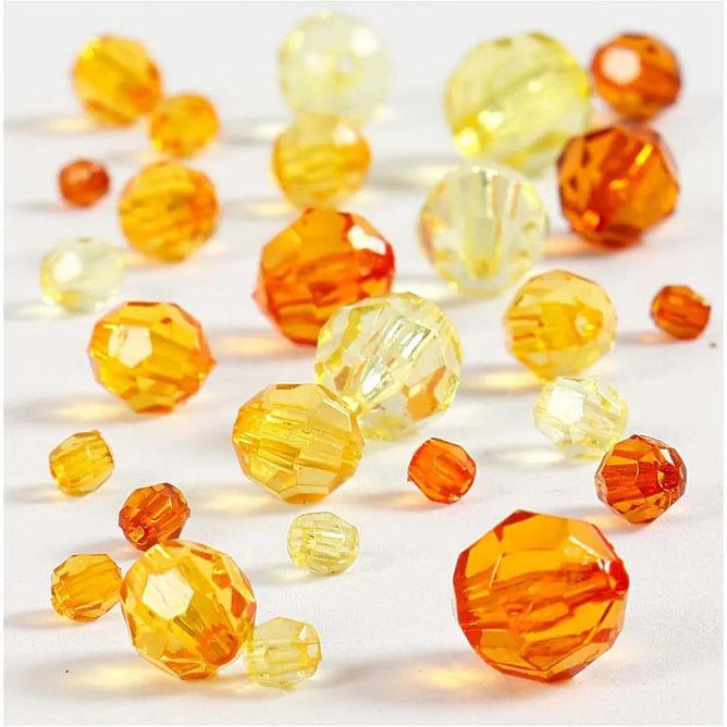 170 x Golden Harmony Faceted Crystal Beads Jewellery Making Supplies Crafts 45g