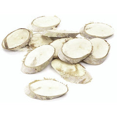 Wooden Natural Bark Tree Slices Assorted Sizes 4-6 cm - 6 pieces - Hobby & Crafts