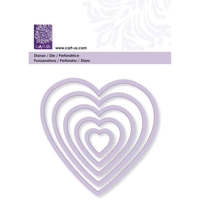 Heart Frame All Machine Punching Embossing Stencil Decoration Craft 19-90 mm - Hobby & Crafts