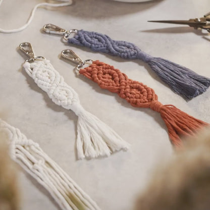 Mini Craft Kit Macramé Key Ring Bag Beginners Friendly Tutorial  Video