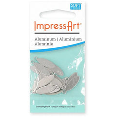 20 x Impress Art Aluminum Metal Oval Tags With Hole Jewellery Making Embossing